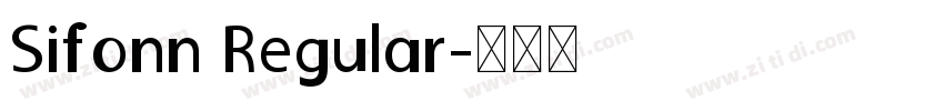 Sifonn Regular字体转换